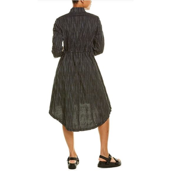 Snider Womens Striped Cardiff Full Zip Stretch Coat Dress Black White Small NWOT - Picture 4 of 13